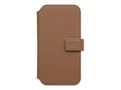 KEY Unstad - Lommebok for mobiltelefon - MagSafe-samsvar polyuretanl&#230;r, 100 % resirkulerbar termoplastisk polyuretan (TPU), imitert nappaskinn - gyllen brun - 6.7&quot; - for Apple iPhone 14 Plus (6.7 tommer)