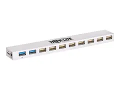 Eaton Tripp Lite series 10-Port USB 3.0 / USB 2.0 Combo Hub USB Charging, 2 USB 3.0 &amp; 8 USB 2.0 Ports - Hub - 2 x SuperSpeed USB 3.0 + 8 x USB 2.0 - stasjon&#230;r