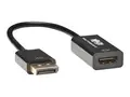 Eaton Tripp Lite Series 6in DisplayPort to HDMI Adapter Converter 4K x 2K @ 24/30Hz Active UHD DP to HDMI M/F DPort 1.2 6&quot; Video/audio-adapter - HDMI, DisplayPort hann til HDMI hunn - 15.2 cm - svart - 4K-st&#248;tte