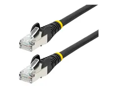 StarTech.com 3m CAT6a Ethernet Cable Black - Low Smoke Zero Halogen (LSZH) - 10GbE 500MHz 100W PoE++ Snagless RJ-45 w/Strain Reliefs S/FTP Network Patch Cord - koblingskabel - 3 m - svart