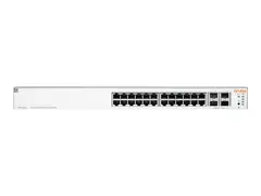 HPE Networking Instant On 1930 24G Class4 PoE 4SFP/SFP+ 370W Switch Switch - L3 - Styrt - 24 x 10/100/1000 (PoE) + 4 x 1 Gigabit / 10 Gigabit SFP+ - rackmonterbar - PoE (370 W)