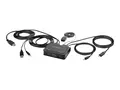 STARTECH.COM 2-Port Hybrid USB-C HDMI Cable KVM Switch 4K 60Hz Compact KVM wi
