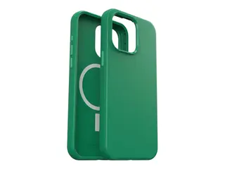 OtterBox Symmetry Series - Baksidedeksel for mobiltelefon MagSafe-samsvar - polykarbonat, syntetisk gummi, sølvfosfatglass - green juice (green) - for Apple iPhone 15 Pro Max
