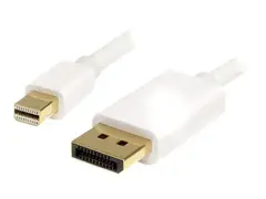 StarTech.com 1m 3 ft White Mini DisplayPort to DisplayPort 1.2 Adapter Cable M/M DisplayPort 4k with HBR2 support - Mini DP to DP Cable (MDP2DPMM1MW) - DisplayPort-kabel - 1 m