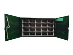 LEBA NoteBox Phones 20 - Kabinettenhet - for 20 mobiltelefoner / mobile enheter / h&#229;ndholdte enheter l&#229;sbar - st&#229;l - svart - veggmonterbar, skrivebord - utgang: AC 230 V