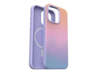 OtterBox Symmetry Series - Baksidedeksel for mobiltelefon MagSafe-samsvar - polykarbonat, syntetisk gummi, sølvfosfatglass - soft sunset (purple) - for Apple iPhone 15 Pro Max