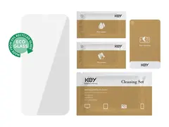 Key - Skjermbeskyttelse for mobiltelefon &#248;ko, flat - 2D - glass - for Apple iPhone 15 Plus, 15 Pro Max