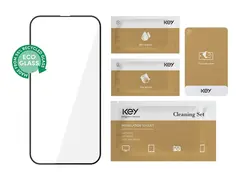 Key Besseggen - Skjermbeskyttelse for mobiltelefon &#248;ko, kant-til-kant - 2.5D - glass - rammefarge svart - for Apple iPhone 15 Plus