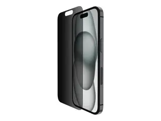 Belkin ScreenForce Pro - Skjermbeskyttelse for mobiltelefon 2.5D - glass - med personvernsfilter - glass - for Apple iPhone 14 Pro, 15