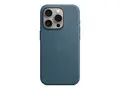Apple - Baksidedeksel for mobiltelefon - MagSafe-samsvar FineWoven - asurblå - for iPhone 15 Pro
