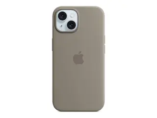Apple - Baksidedeksel for mobiltelefon MagSafe-samsvar - silikon - leire - for iPhone 15