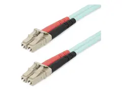 StarTech.com 20m (65ft) LC/UPC to LC/UPC OM4 Multimode Fiber Optic Cable, 50/125&#181;m LOMMF/VCSEL Zipcord Fiber, 100G Networks, Low Insertion Loss, LSZH Fiber Patch Cord koblingskabel - 20 m - akvamarin