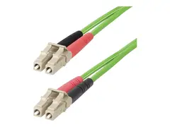 StarTech.com 1m (3ft) LC to LC (UPC) OM5 Multimode Fiber Optic Cable, 50/125&#181;m Duplex LOMMF Zipcord, VCSEL, 40G/100G, Bend Insensitive, Low Insertion Loss, LSZH Fiber Patch Cord koblingskabel - 1 m - gr&#248;nn