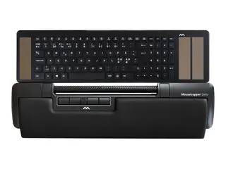 Mousetrapper Delta Extended - Sentral pekeenhet ergonomisk - 7 knapper - kablet - USB - svart - med Mousetrapper Type Keyboard