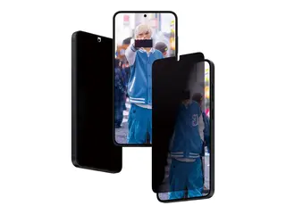 PanzerGlass - Skjermbeskyttelse for mobiltelefon ultravid passform m. EasyAligner - glass - med personvernsfilter - rammefarge svart - for Samsung Galaxy S24+