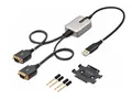 STARTECH.COM 2ft 60cm 2-Port USB to Serial Adapter Cable COM Retention FTDI