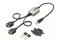 STARTECH.COM 2ft 60cm 2-Port USB to Serial Adapter Cable COM Retention FTDI