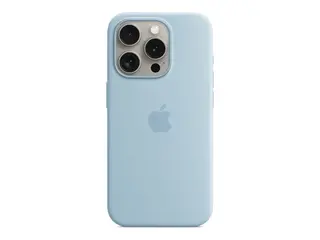 Apple - Baksidedeksel for mobiltelefon MagSafe-samsvar - silikon - lys blå - for iPhone 15 Pro