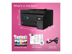 Epson EcoTank ET-4810 - Multifunksjonsskriver farge - ink-jet - ITS - 216 x 297 mm (original) - A4/Legal (medie) - opp til 15 spm (trykking) - 100 ark - 33.6 kbps - USB, LAN, Wi-Fi