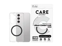 CARE by PanzerGlass Urban Combat - Baksidedeksel for mobiltelefon polykarbonat, termoplast-polyuretan (TPU) - gjennomsiktig, svart
