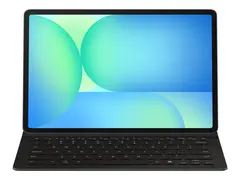 Samsung EF-DX620 - Tastatur og folioveske (bokomslag) slank, AI-tast - tr&#229;dl&#248;s - POGO pin, Bluetooth - svart tastatur, svart boks - for Galaxy Tab S10 FE+