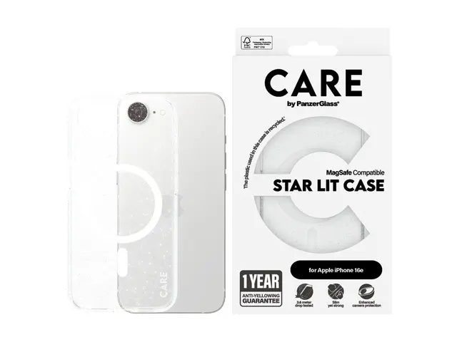 PanzerGlass CARE iPhone 16e Urban ombat MagSafe deksel (star lit) 