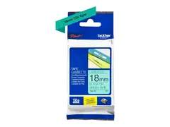 Brother TZe-741 - Selv-adhesiv - sort p&#229; gr&#248;nt Rull (1,8 cm x 8 m) 1 kassett(er) laminert teip - for Brother PT-P750, P950; P-Touch PT-3600, D800, E310, P900, P950; P-Touch Cube Plus PT-P710
