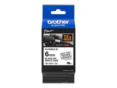 Brother TZe-FX211 - Svart på hvitt Rull (0,6 cm x 8 m) 1 kassett(er) fleksibelt bånd - for Brother PT-D210, D600, H110, H200; P-Touch PT-1005, E550, P900; P-Touch Cube Plus PT-P710