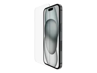 Belkin ScreenForce - Skjermbeskyttelse for mobiltelefon behandlet - glass - for Apple iPhone 15