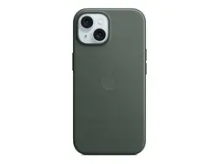Apple - Baksidedeksel for mobiltelefon - MagSafe-samsvar mikrotvill, FineWoven - eviggrønn - for iPhone 15