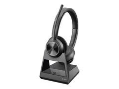 Poly Savi 7320 Office - Savi 7300 series hodesett - on-ear - DECT - trådløs - svart