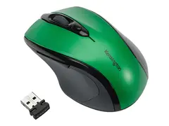 Kensington Pro Fit Mid-Size - Mus høyrehendt - optisk - trådløs - 2.4 GHz - USB trådløs mottaker - smaragdgrønn