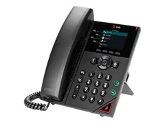 Poly VVX 250 - VoIP-telefon - treveis anropskapasitet SRTP, SIP, SDP, RTP - 4 linjer - svart