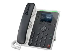 Poly Edge E220 - VoIP-telefon med anrops-ID/samtale venter treveis anropskapasitet - SIP, SDP - multilinjedrift - 16 linjer - midnattsbl&#229;, hvit