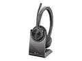 Poly Voyager 4320-M - Voyager 4300 UC series hodesett - on-ear - Bluetooth - tr&#229;dl&#248;s, kablet - USB-C - svart - Certified for Microsoft Teams, Zoom Certified