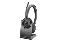 Poly Voyager 4320-M - Voyager 4300 UC series hodesett - on-ear - Bluetooth - tr&#229;dl&#248;s, kablet - USB-C - svart - Certified for Microsoft Teams, Zoom Certified