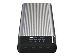 HyperJuice HJ245B - Str&#248;mbank - USB-C 27000 mAh - 245 watt - PD 2.0, PD 3.0, QC 2.0, QC 3.0, Apple 2.4A, QC 4.0+ - 4 utgangskontakter (4 x USB-C)