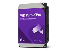 WD Purple Pro WD8002PURP - Harddisk - 8 TB overv&#229;king, smartvideo - intern - 3.5&quot; - SATA 6Gb/s - 7200 rpm - buffer: 256 MB