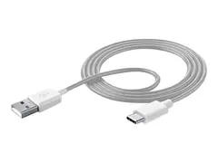 Cellular Line Stylecolor - USB-kabel 24 pin USB-C (hann) til USB (hann) - 1 m - hvit