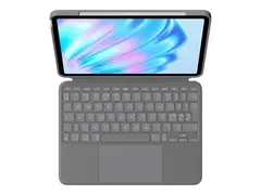 Logitech Combo Touch - tastatur og folioveske med styrepute - QWERTY - Nordisk (dansk/finsk/norsk/svensk) - Oxford-gr&#229; Inn-enhet