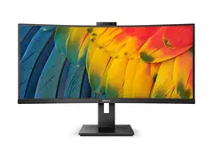 Philips 34B1U5600CH - 5000 Series LED-skjerm - kurvet - USB - 34&quot; - 3440 x 1440 WQHD @ 120 Hz - VA - 350 cd/m&#178; - 3000:1 - 4 ms - HDMI, DisplayPort, USB-C - h&#248;yttalere - teksturert svart