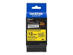 Brother TZe-S631 - Ekstra sterk selvkleber svart p&#229; gult - Rull (1,2 cm x 8 m) 1 kassett(er) laminert teip - for P-Touch PT-E310, E550, P900; P-Touch Cube Plus PT-P710; P-Touch Cube Pro PT-P910