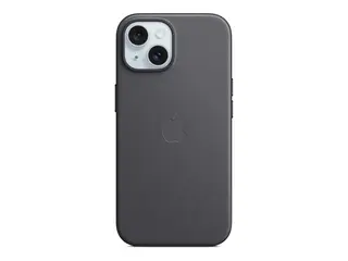 Apple - Baksidedeksel for mobiltelefon MagSafe-samsvar - mikrotvill, FineWoven - svart - for iPhone 15