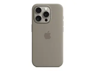 Apple - Baksidedeksel for mobiltelefon - MagSafe-samsvar silikon - leire - for iPhone 15 Pro