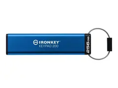 Kingston IronKey Keypad 200 - USB-flashstasjon kryptert - 256 GB - USB 3.2 Gen 1