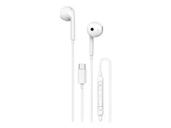Unisynk - &#216;repropper med mikrofon i &#248;ret - kablet - USB-C - hvit
