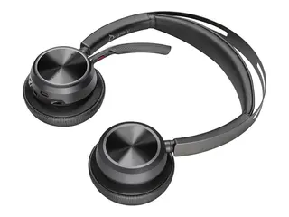 Poly Voyager Focus 2 - Hodesett - on-ear Bluetooth - trådløs, kablet - USB-C via Bluetooth-adapter - svart - Certified for Microsoft Teams