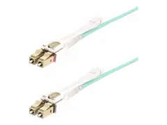 StarTech.com 10m (30ft) LC to LC (UPC) OM4 Multimode Fiber Optic Cable w/Push Pull Tabs, 50/125&#181;m, 100G Networks, Bend Insensitive, Low Insertion Loss LSZH Fiber Patch Cord (450FBLCLC10PP) - koblingskabel - 10 m - akvamarin