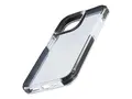 Cellular Line Tetra Force Strong Guard Baksidedeksel for mobiltelefon - svart, gjennomsiktig - for Apple iPhone 15 Plus