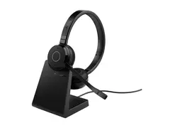 Jabra Evolve 65 TE Stereo - Hodesett on-ear - Bluetooth - tr&#229;dl&#248;s - USB-A via Bluetooth-adapter - lydisolerende - UC-sertifisert